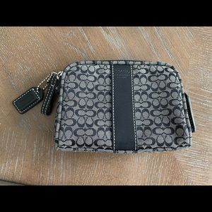 Coach makeup pouch - black & gray
